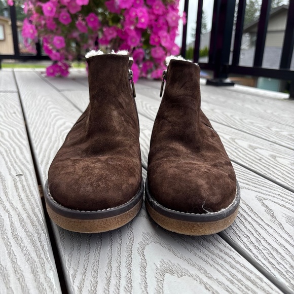 Italeau Waterproof Foliana Suede Round Toe Ankle Zip Booties US Size 10.5 - Picture 5 of 10